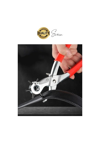6 Uçlu Kemer Ve Deri Delme Delici Aleti Ergonomik Saplı Metal Çelik Delgeç Hızlı Pratik Kolay Zımba