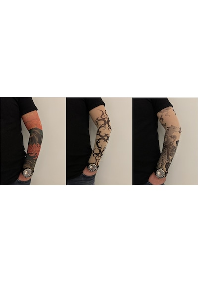 Giyilebilir Dövme 3 Çift 6 Adet Kol Çorap Dövmesi Sleeve Tattoo Set22