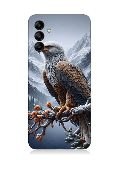 Samsung Galaxy A55 Uyumlu Kartal Ve Dağlar Desenli Silikon Kılıf