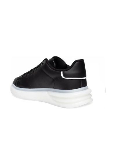 Best Of 628-26 Cilt Deri Anatomik Erkek Sneaker Siyah Beyaz Siyah