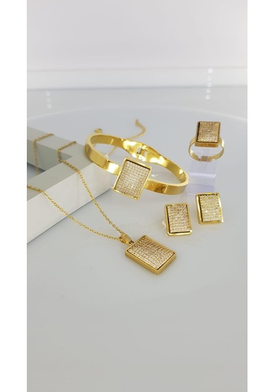 Lucky Çelik Takı Seti Sns30 Gümüş - Rose Gold