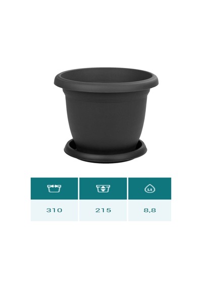 Ucuzzavm Villa Saksı 8.8 Litre Antrasit