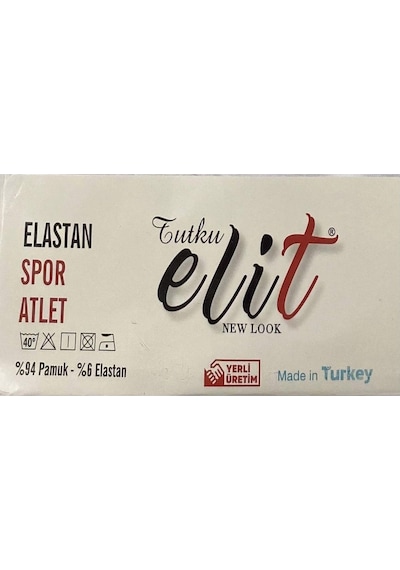 Erkek Likralı Spor Askılı Atlet 1304 - 12 Adet 001