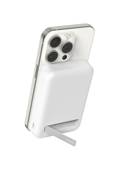 Belkin Bpd008btwt Boostcharge Qi2 15w 10k Magsafe Uyumlu Kablosuz Powerbank Beyaz siyah