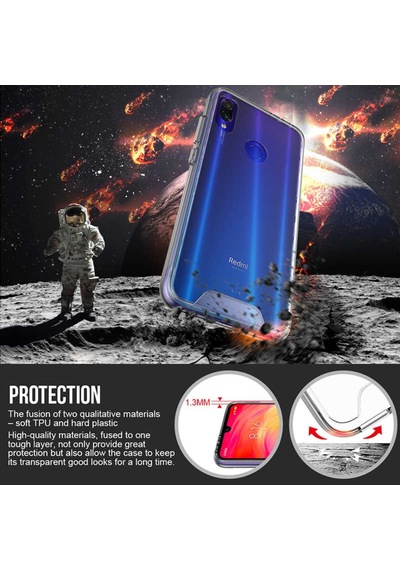 Xiaomi Redmi Note 7 Kilif Seffaf Sararmaz Gard Silikon 392478162