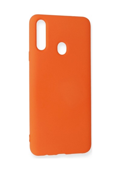 Newface - 733 - Samsung Galaxy Uyumlu A20s Kılıf Nano İçi Kadife Silikon - Csmo-tex - - Turuncu