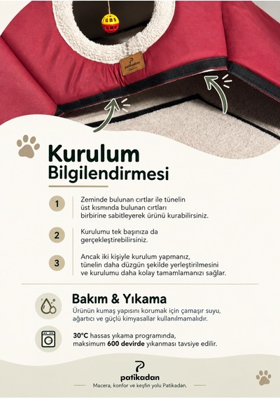 Patikadan Patirotası Kedi Oyun Tüneli
