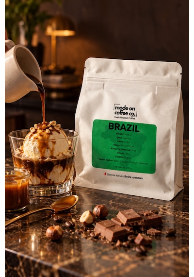 Brezilya Cerrado Filtre Ve Espresso Kahve 200 Gr %100 Arabica Doğal - Espresso Makinesi İçin Öğütülmüş