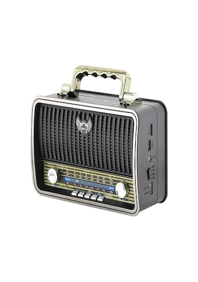 Kemai Retro Nostaljik Radyo Bluetooth Vintage Gri