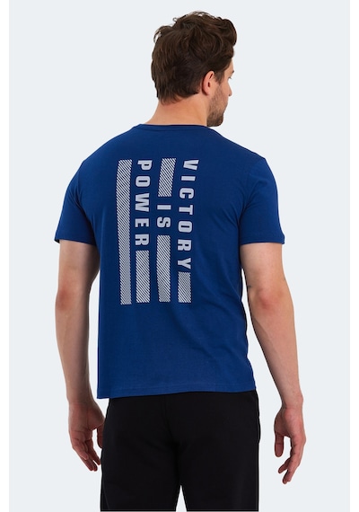 Slazenger Paınt I Erkek Baskılı Indigo Tişört Indigo