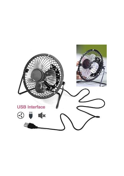 Masa Üstü Usb Fan Soğutucu Vantilatör Klima Usb Girişli Metal Serinletici Fan Mini Vantilatör Fan Klima