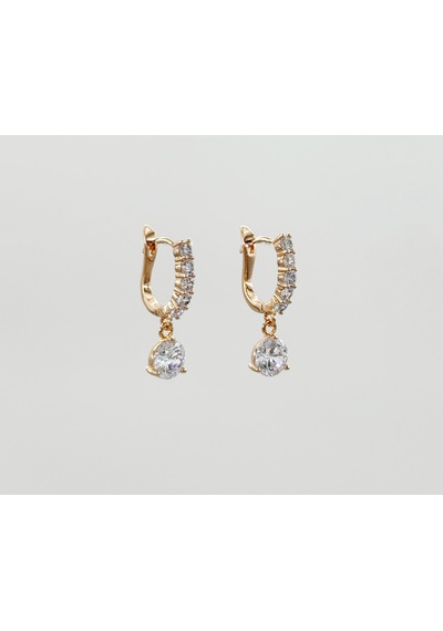 18k Rose Gold Plated Mimosa Drop Küpe Gold