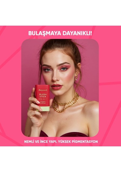 Stick Krem Allık Yumuşak Ve Nemlendirici Formül Yüksek Pigmentasyon Spf 50+ Ruby 19gr Çok Renkli