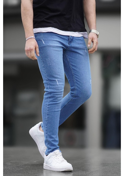 Madmext Madmext Skinny Fit Buz Mavisi Erkek Jean 5712-buz Mavisi Buz Mavi