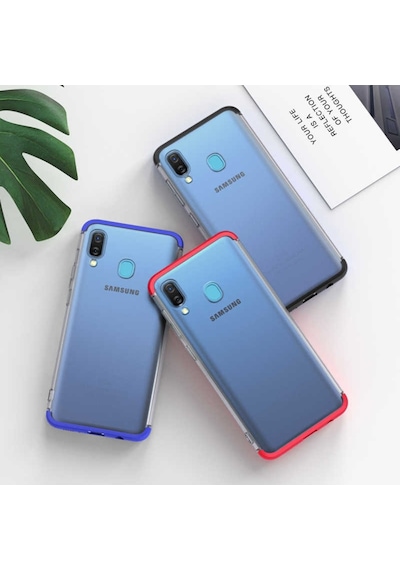 Samsung Uyumlu Galaxy A20 Kilif 3 Parçali Seffaf Korumali Gkk 403667491