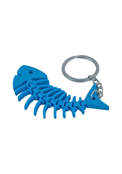 3d Haraketli Balık Anahtarlık - Mavi