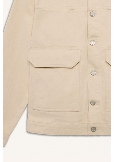 DeFacto %100 Pamuk Slim Fit Dar Kesim Düğmeli Cepli Mevsimlik Baharlık Jean Ceket B8155AX25SPBG700