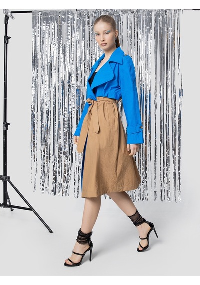 Regular Fit Kadın Trenchcoat Lacivert