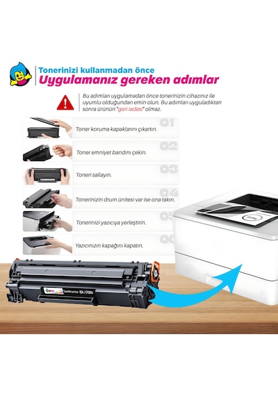 Hp 83a / Cf283a Uyumlu Toner 4'lü Paket / M201 / M125 / M225 / M127