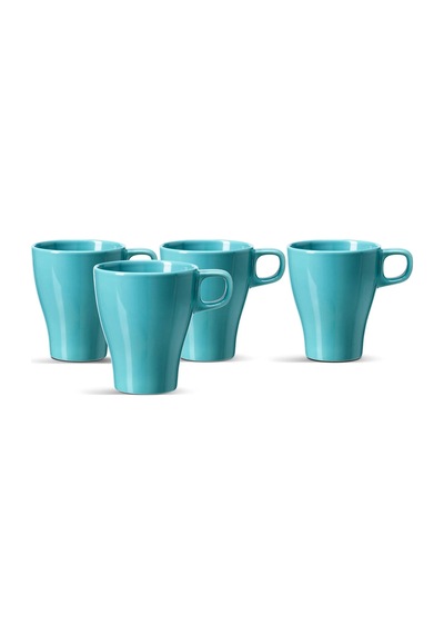 Ikea Färgrık Seramik Kupa Seti 11 Cm 250 Ml Turkuaz 4 Parça