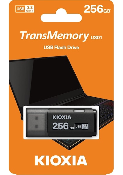 Kıoxıa Transmemory U301 256gb Usb Bellek Usb 3.2 Gen 1, Siyah
