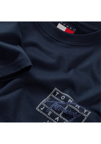 Tommy Hilfiger Signature Erkek Lacivert T-shirt Dm0dm22319