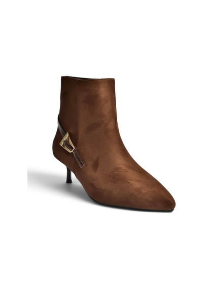 Fox Shoes Z518031102 Kahverengi Süet İnce Topuklu Kadın Bot