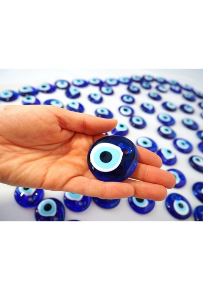 Cam Nazar Boncuğu 0 No 10 Adet 4 Cm