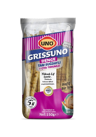 Uno Denge Tam Buğdaylı Çiya Tohumlu Galeta 150 G - 8 Adet Tarı