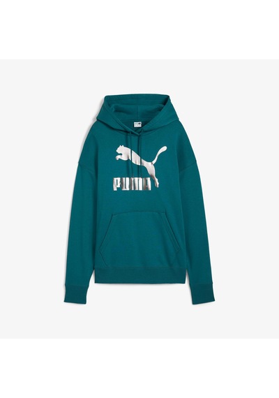 Puma Classics Shiny Logo Kadın Yeşil Sweatshirt625595