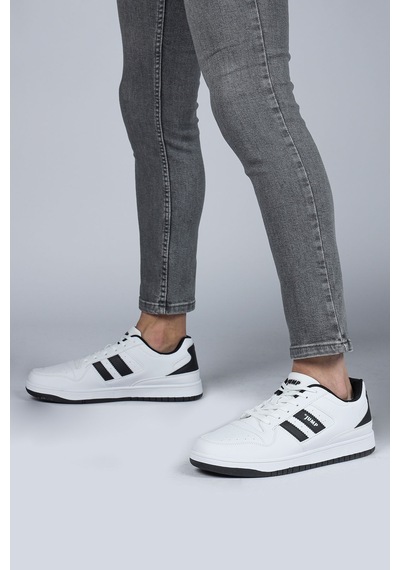 Jump 28505 Beyaz - Siyah Erkek Sneaker Günlük Spor Ayakkabı