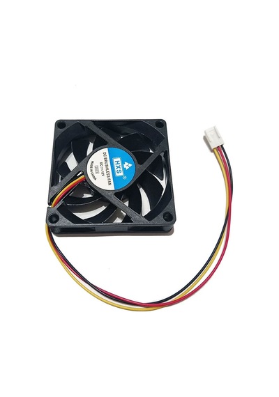 7cm 12v 3 Pinli Kasa Fanı 7cm X 7cm X 1.5cm 2 Pimli Dc 12volt Fan