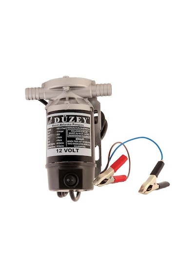 Düzey 12 Volt 3/4'' Çıkışlı Dıştan Çekme Mazot Aktarma Sıvı Transfer Süt Yağ Mazot Pompası