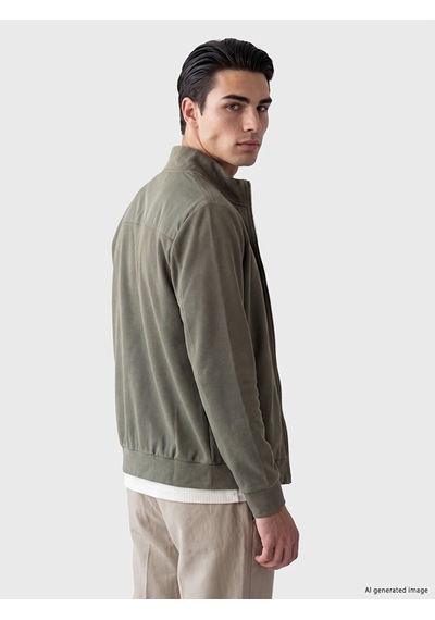 Lcwaıkıkı Classic Haki Dik Yaka Erkek Fermuarlı Sweatshirt