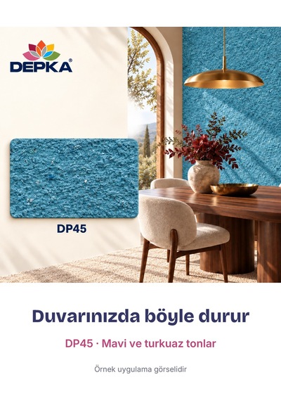 Depka Pamuk Sıva Dp45 2 Kg 7-8 M² İpek Sıva Alternatifi Isı Ve Ses Yalıtımlı Dekoratif Sıva