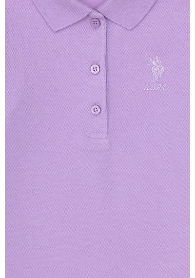U.S. Polo Assn. Kız Çocuk Lila Polo Yaka Basic Sweatshirt 50316836-VR034