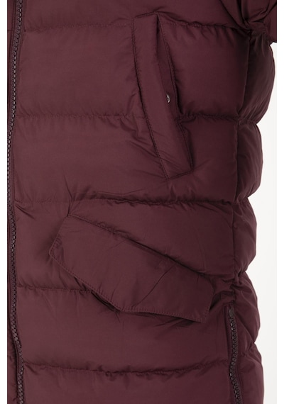 Maraton Sportswear Regular Erkek Kapşonlu Uzun Kol Basic Bordo Mont 21262-bordo Bordo