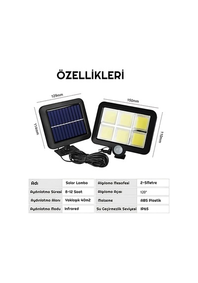 Suya Dayanıklı Solar Şarjlı Güneş Enerjili Hareket Sensörlü Duvar Lambası Bahçe Aydınlatma Lamba Çok Renkli