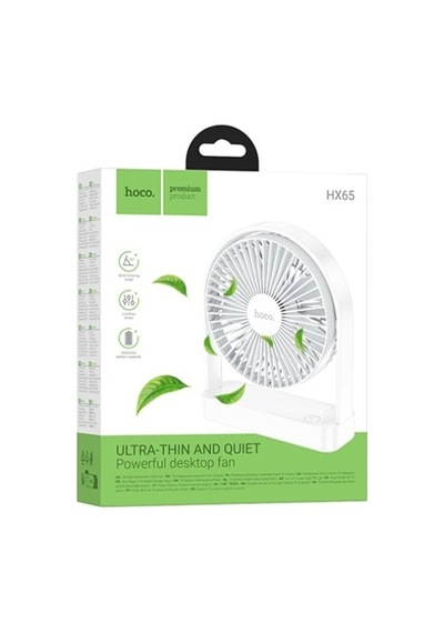 Hoco. Hx65 Ultra İnce Masaüstü Soğutucu Fan - Beyaz
