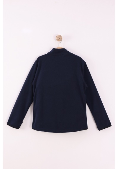 Monox Çocuk Unisex Parmak Geçmeli Polar Ceket Lacivert