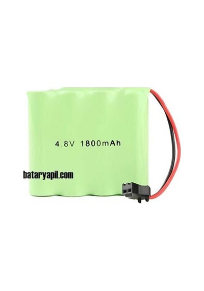 Bataryapil 4.8V 1800Mah Siyah  Soketli Nimh Oyuncak Araba Pili