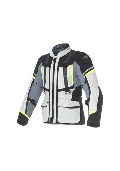 Clover Savana-4 Wp Korumalı Motosiklet Montu Gri Siyah Sarı