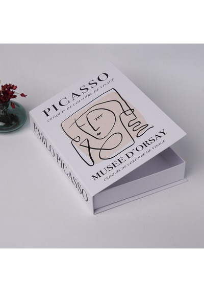 Kitap Görünümlü Dekoratif Kutu Picasso, İskandinav Tarzı Kitap Şeklinde Saklama Kutusu