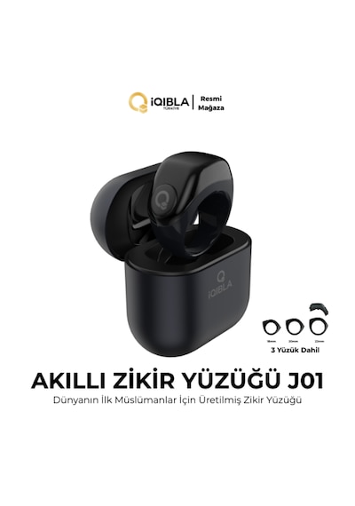 Iqibla Smart Ring J01 Jood Akıllı Zikir Yüzüğü Siyah