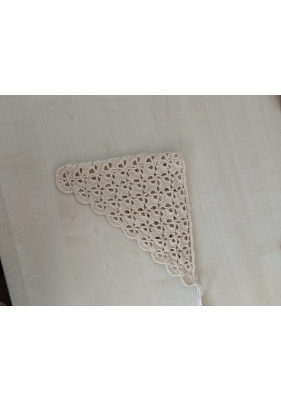 Bej El Örgüsü Çocuk Bandana