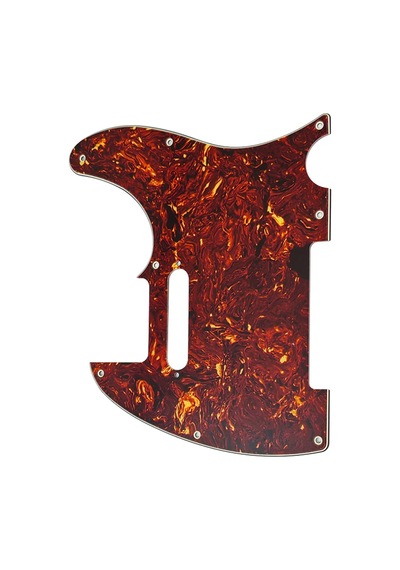 Telecaster Uyumlu Elektro Gitar Pickguard 8 Delikli Kırmızı Alev Desenli