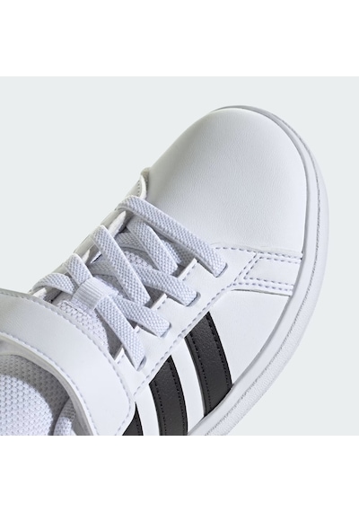 Ftwwht/cblack/ftwwht Adidas Çocuk Tenis Ayakkabı Grand Court 2.0 El Ih5529 Beyaz