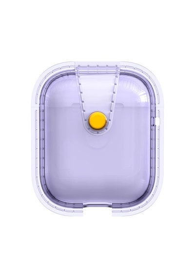 Goocamp Apple Uyumlu AirPods Airbag 33 Darbelere Karşı Dayanıklı Magnetik Kılıf-mor Mor