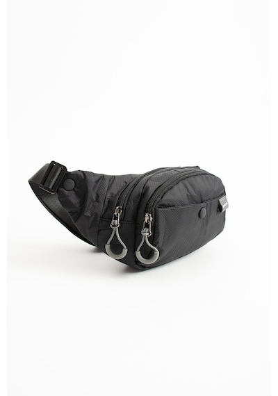 Sanmoris Sanmorris Unisex Paraşüt Kumaş Suya Dayanıklı 3 Bölmeli Body Bag 6036 Siyah