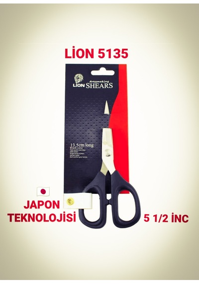 Lion Plastik Saplı Iplik Temizleme Nakış Makası 5135 - 13.5